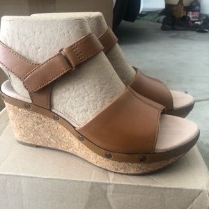 Clarks Cork Platform Sandals